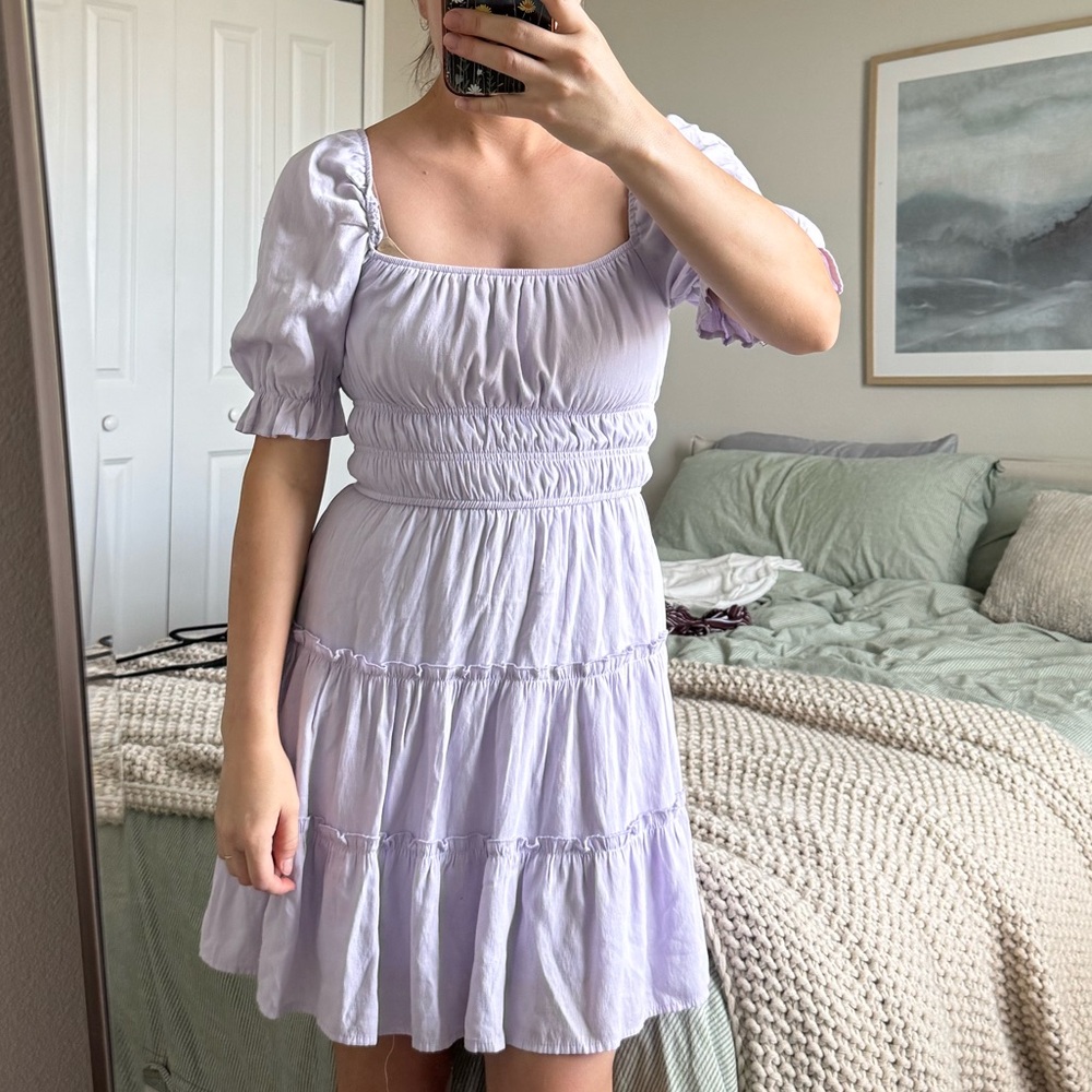 Tiered Lavender Dress